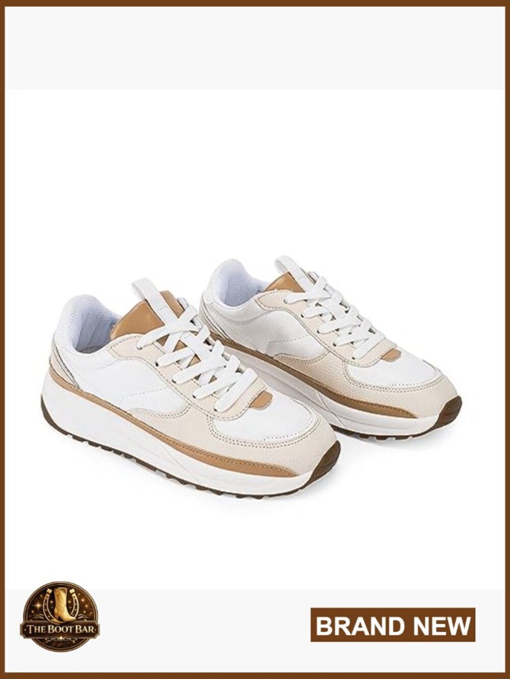 Lace Up Platform Sneakers Fashion Athletic Tennis Walking Shoes Women - Picture 6 of 7